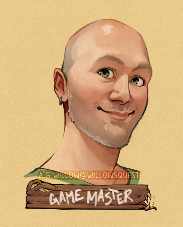 portrait TTRPG art D&D dnd dungeons and dragons willowsquest @willowsquest A.G.Willow
